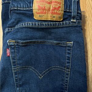 Levi's Slim Straight Men's Jeans in Dark Blue Denim